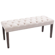 Button-Tufted Ottoman Bench, Upholstered Bedroom Benches