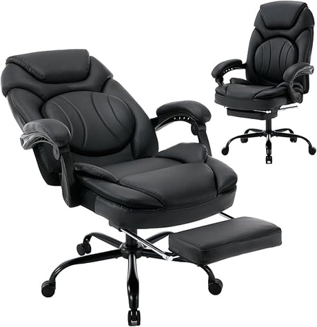 Ergonomic Executive Office Chairs with Adjustable Lumbar Support, 90-120° Rocking