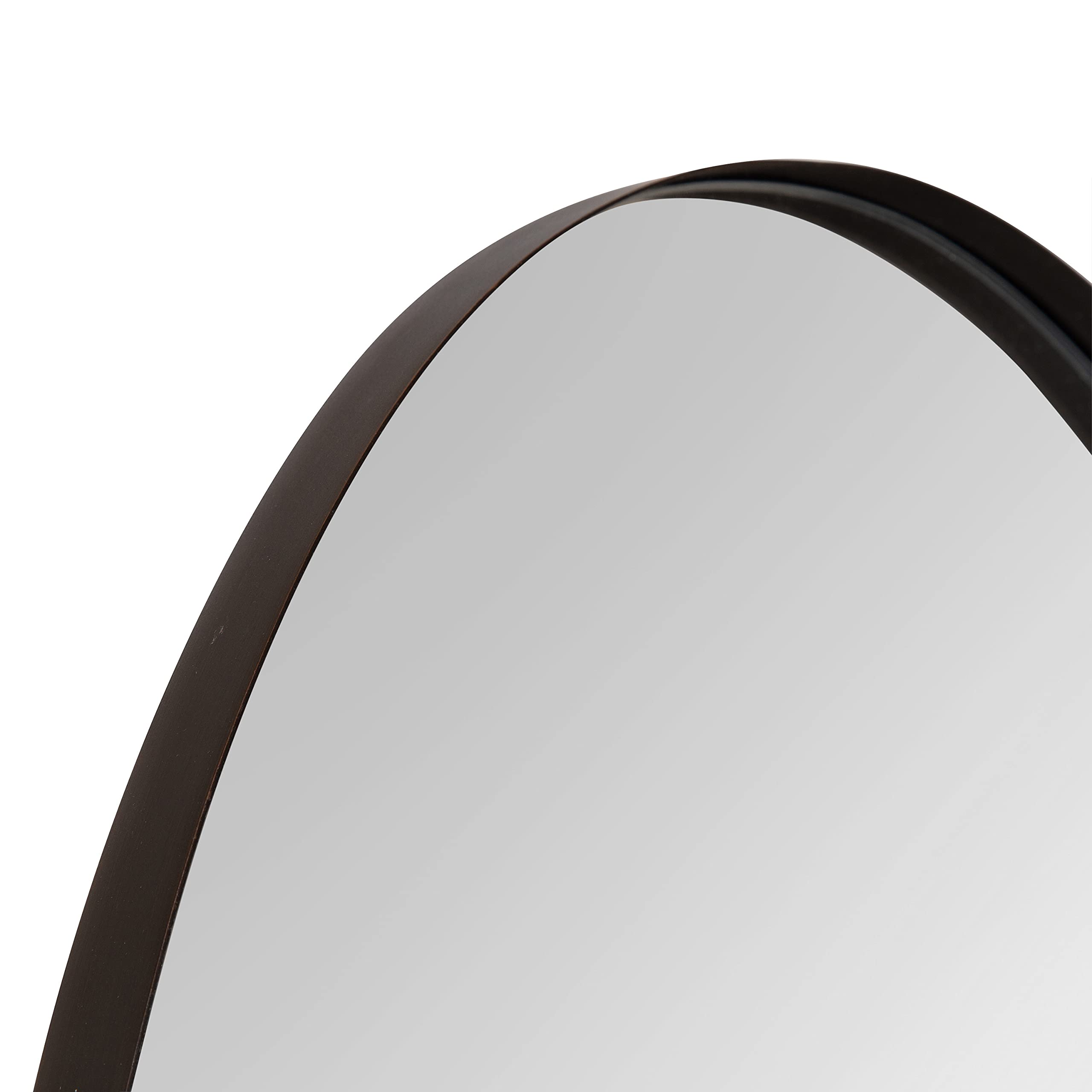 Rollo Midcentury Oval Mirror, 20 x 30, Bronze, Decorative Modern Mirror Decor for Wall