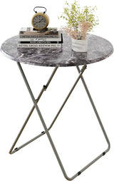 Tv Trays Folding Tray Table Dinner Tray Table Round, Snack Eating Trays Table for Living Room