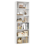 6-Tier Open Bookcase and Bookshelf, Freestanding Display Storage Shelves Tall Bookcase