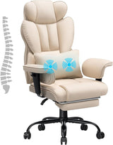 Office Chair with Massage Lumbar Support 450lbs Reclining Office Chair with Footrest