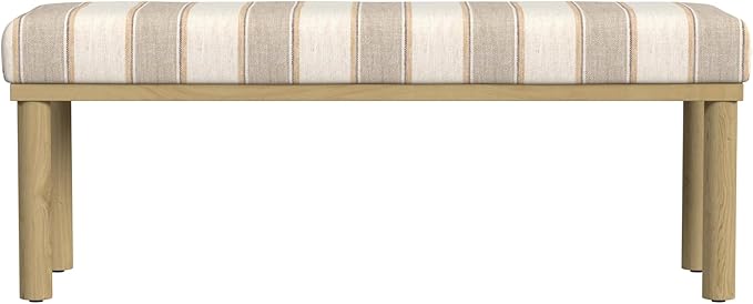 Theodore Decorative Bench with Wood Legs