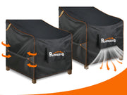 Patio Chair Covers 2 Pack Waterproof, Black Outdoor Furniture Covers