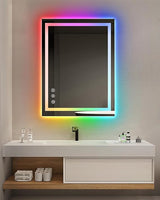 16x24''Small Bathroom Mirror with Lights,Front Lighted Bathroom Mirror for Wall,Stepless