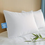 Caelorin Hypoallergenic Bamboo Viscose Shell, Soft Bed Pillows King Size Set of 2