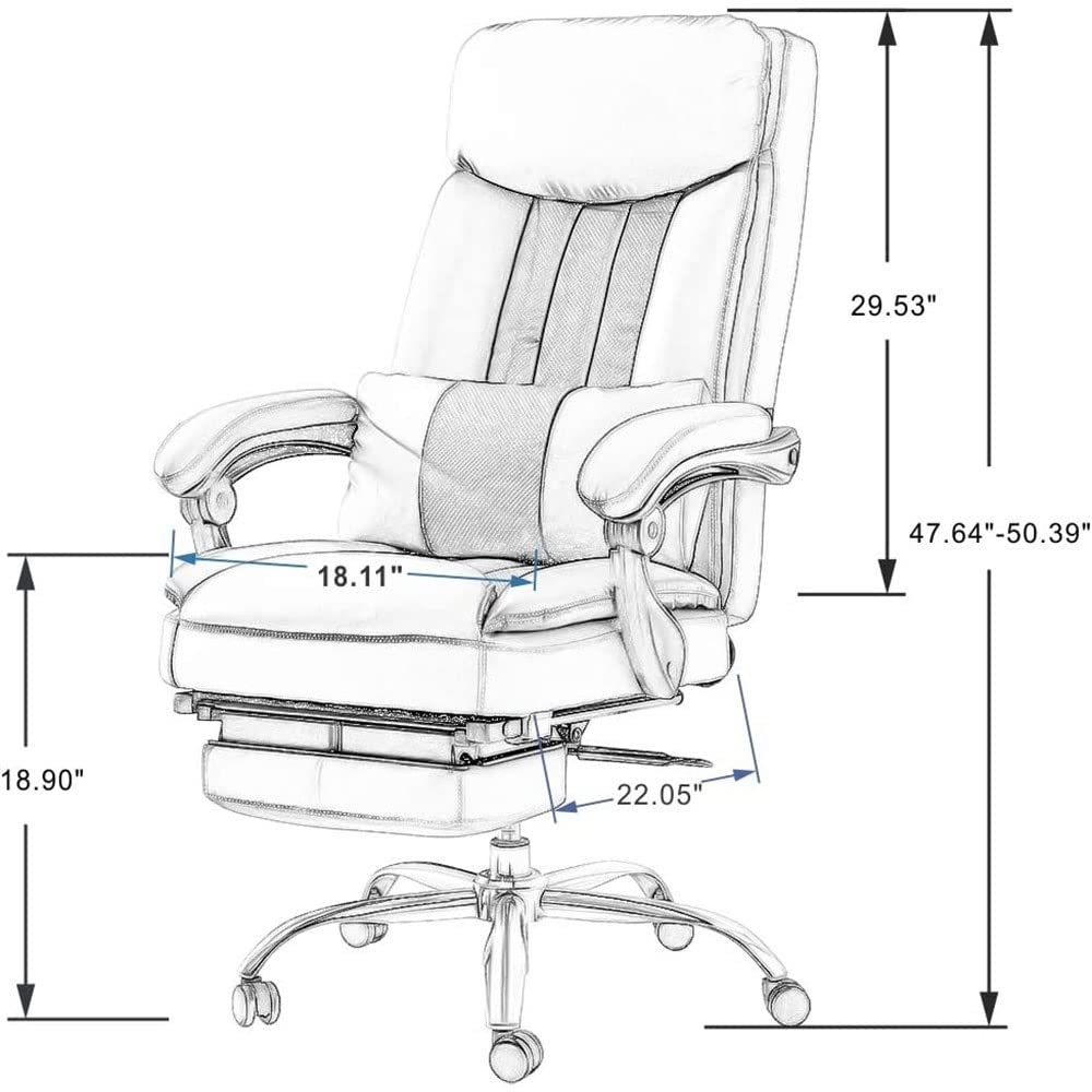 Office Chair Computer Desk Chair Gaming - Executive Extra Padded White Desk Chairs