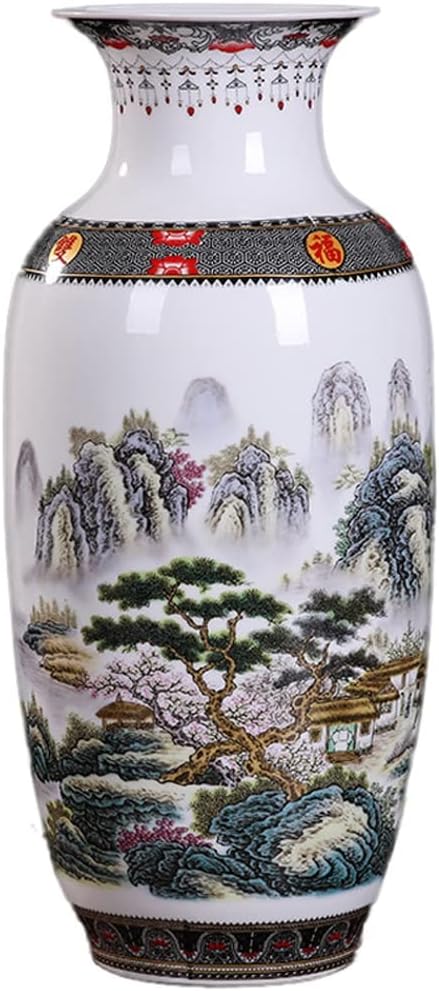 Ceramic Vase Chinese Style Decal Crafts TV Cabinet Ornaments Chinese Style