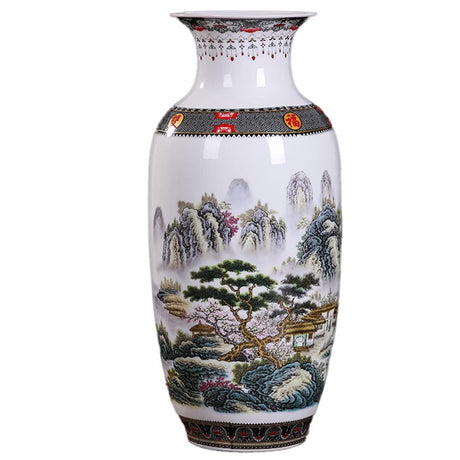 Ceramic Vase Chinese Style Decal Crafts TV Cabinet Ornaments Chinese Style