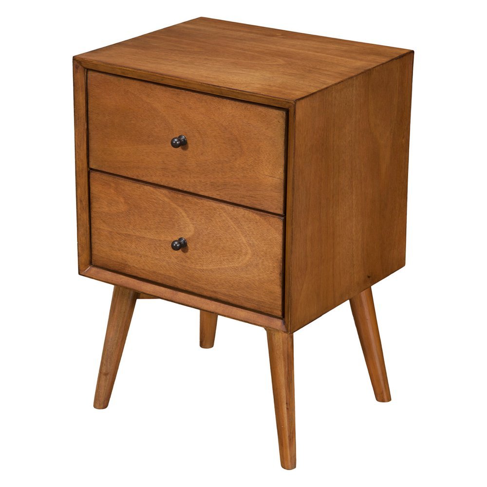 Furniture Flynn Nightstand, 18" W x 15" D x 26" H, Acorn