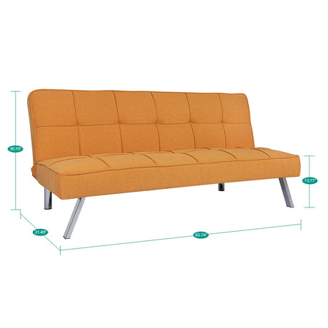 Madison Modern Futon Sofa Bed - Compact Design for Small Spaces - Convertible Futon