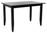 Home Collection Miliano Matte Black Drop End Leaf Dining Room Table DTB1404A