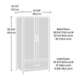 Cannery Bridge Armoire, L: 32.36" x W: 22.52" x H: 59.80"