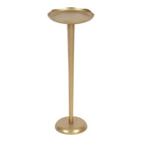 Alessia Modern Decorative Metal Drink Table, 8 x 8 x 22, Gold, Stunning Cast Aluminum