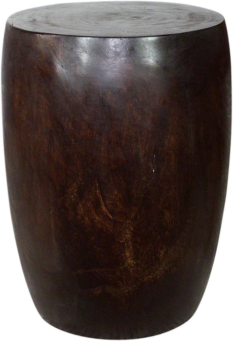 Merlot 14 in D Top x 15 in D x 20 in H Acacia Wood Dark Walnut Oil Fin