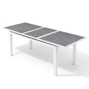 Patio Dining Table for 6-8 Person, Aluminum Grey Outdoor Dining Table