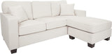 Russell 3 Seater Sofa with 2 Pillows and Coffee Finished Legs, Taupe