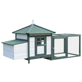 77" Wooden Chicken Coop with Nesting Box, Cute Outdoor Hen House