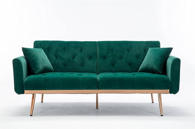 65" Teddy Sofa Couch,Convertible Futon Sofa Bed,Comfy Recliner Couch