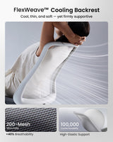 Ergonomic Office Chair with Foam Cushion & Adjustable Armrests - White