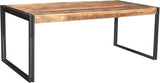 Timbergirl Hand-Crafted Reclaimed Wood and Metal Dining Table,