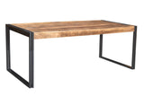 Timbergirl Hand-Crafted Reclaimed Wood and Metal Dining Table,