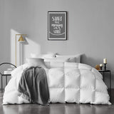Feathers Down Comforter Oversized King Size - Cotton Quilted