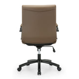 Modern Comfort Winsley Bonded Leather Mid-Back Manager Office Chair, Brown/Black