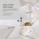 BPC Lightweight Down Comforter Queen Size, Feather and Down Fiber Duvet Insert, Hotel Feather & Down Comforter, with Ultra-Soft Pima Cotton Blend Cover, for Hot Sleepers/Warm Weather, 90x90 inches