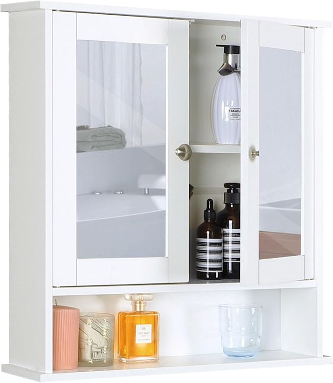 Bathroom Medicine Cabinet with Mirror and Adjustable Shelf