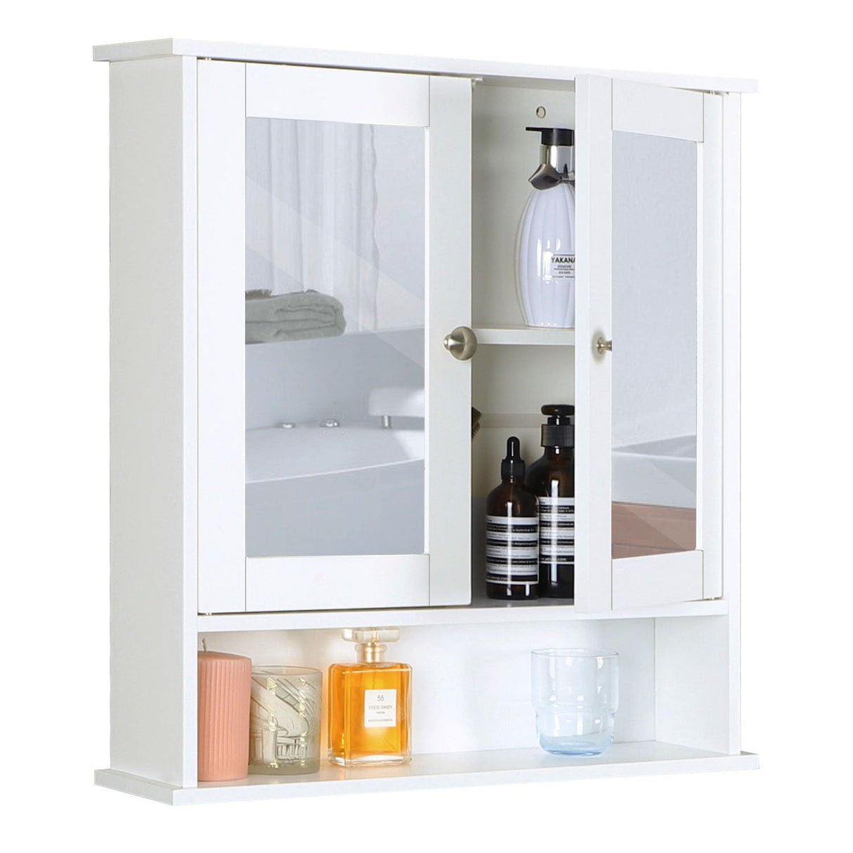 Bathroom Medicine Cabinet with Mirror and Adjustable Shelf