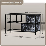 Dresser with 5 Drawers - Storage Chest Organizer Unit with Steel Frame,