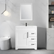 30" Modern Bathroom Vanity, Free Standing Storage Cabinet with Sink Combo Set