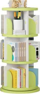Bookcases 360° Rotating Bookshelf Simple Standing Bookcase Large Capacity Book Rack Home Magazine Children's Picture Book Bookshelves Practical Fashion