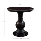 809-350 Espresso Round Accent Table 26"L x 26"W x 26"H