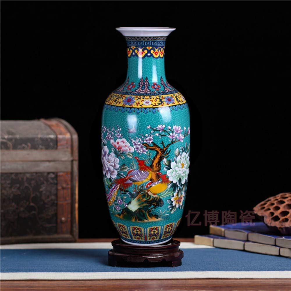 Jingdezhen Large Ceramic Floor Vase,Flower Vase Handmade Home Decorative Vase