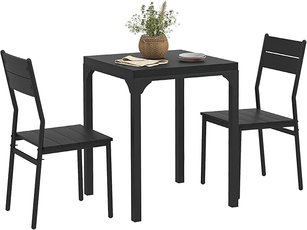 3 Piece Dining Table Set for 2, Modern Kitchen Table and Chairs, Dining Room Set