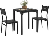 3 Piece Dining Table Set for 2, Modern Kitchen Table and Chairs, Dining Room Set