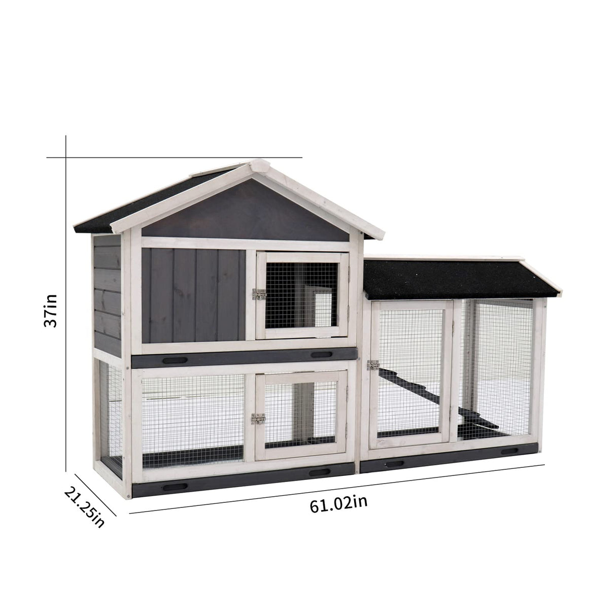 Extra Large Chicken Coop 116"L Wooden Poultry Cage