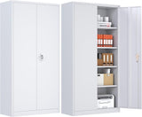 Metal Storage Cabinet, Garage Storage Cabinet with Locking and 4 Adjustable Shelves