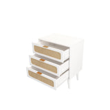 Nightstand Dresser Chest of 3 Drawers, Wood Storage Dresser Cabinet Organizer Unit