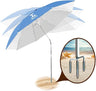 Beach Umbrella 6.5FT Portable - Patio Umbrella with Sand Anchor Tilt Vent - UPF50+ UV Protection