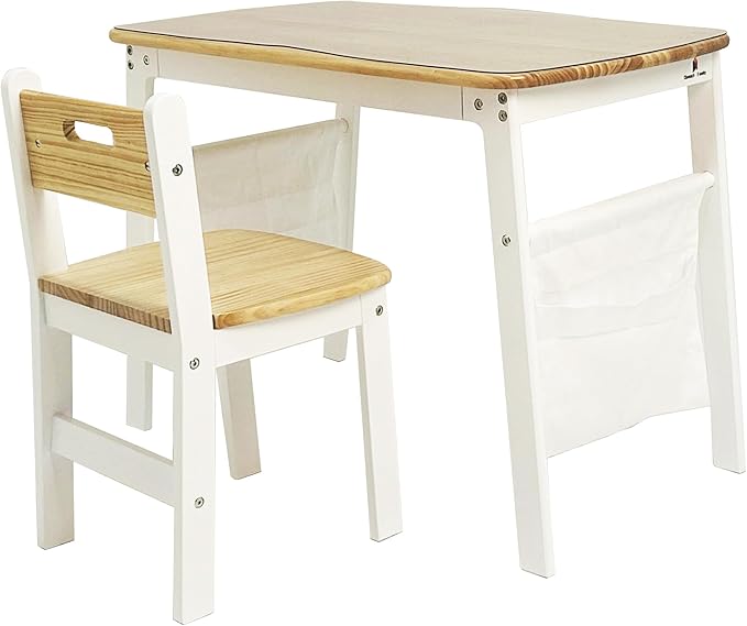 Kids Desk and Chair Set, Children First Study Desk and School Desk with Storage Bags and Mat for Elementary School Kids