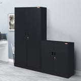 Locking Cabinet, 36" Metal storage cabinet with 2 Adjustable Shelves