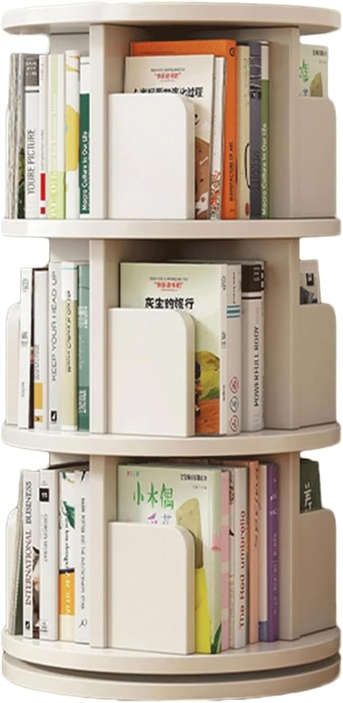 Bookshelves Wooden 3-Tier Display Rack Floor Standing Book Shelf Nordic Standing Bookcase