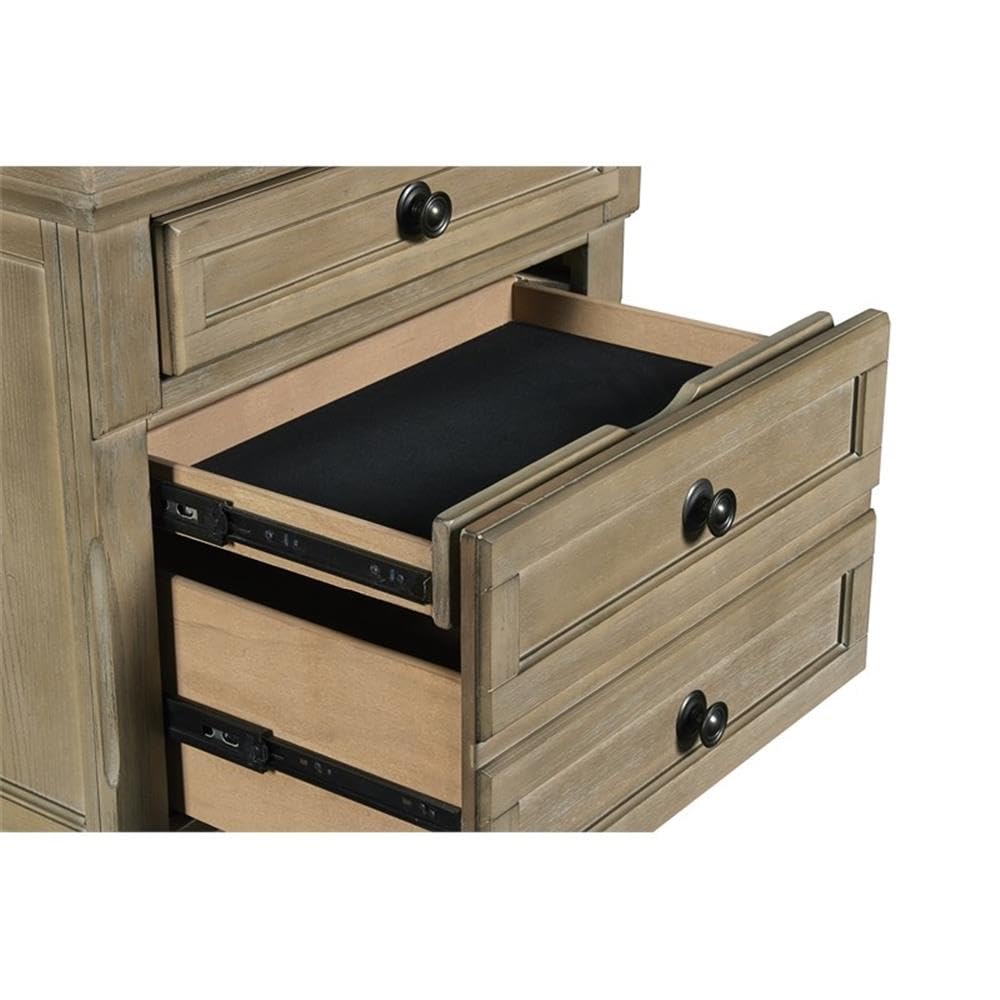 Allegra Nightstand, Pewter