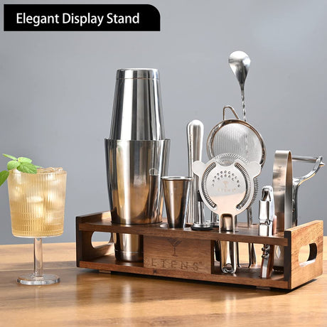 Mixology Bartender Kit Bar Tool Set | Cocktail Making Kit Boston Shaker Set