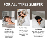 OverCloud™ Goose Down Pillows, Down Pillow for Stomach Sleeper