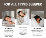 OverCloud™ Goose Down Pillows, Down Pillow for Stomach Sleeper