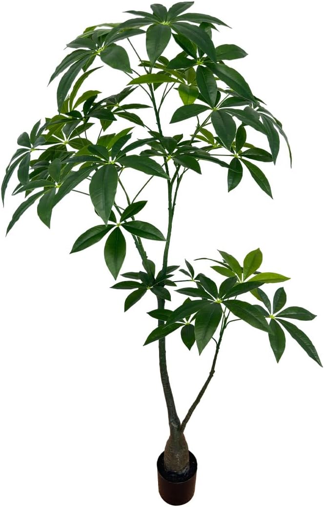 Artificial Pachira Money Tree,5ft Tall Fake Plants Artificial tree for Indoor, Fake Trees